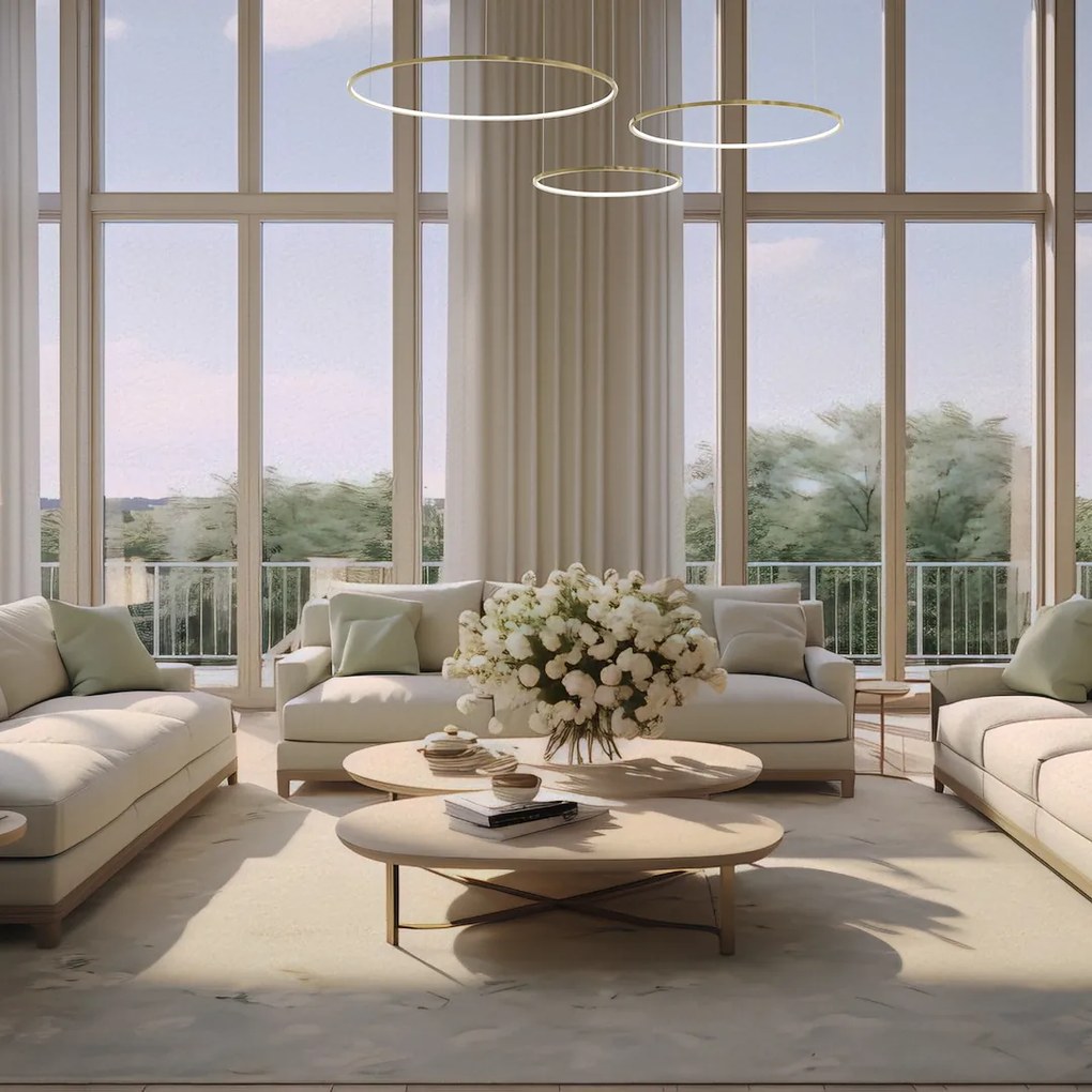 Závesné LED svietidlo Saturno, 3x LED 100w, 4000k, g