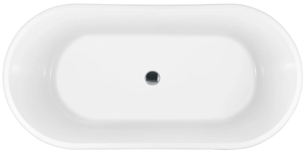 Rea Milano, voľne-stojaca vaňa 152x73 cm so sifónom a zátkou click-clack, biela, REA-W2000