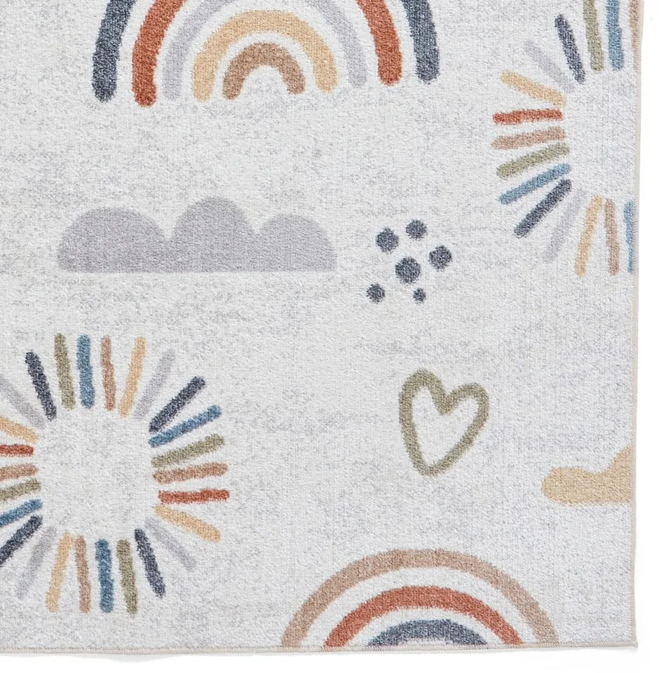 Krémovobiely detský koberec 120x170 cm Vida Kids Rainbow – Think Rugs