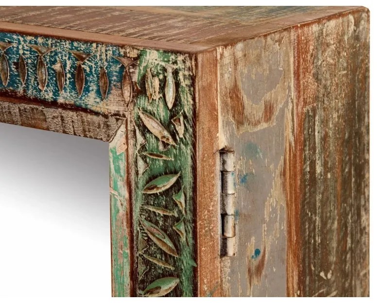 furniture-nabytek.cz - Masívna kúpeľňová zrkadlová skrinka Blue Lagoon z mangového dreva, lakovaná, farebná – 70×23×50 cm