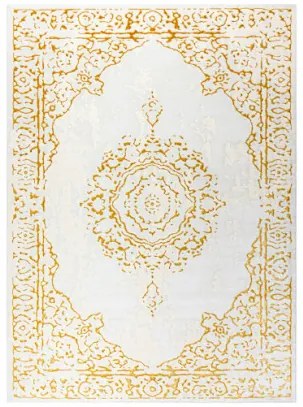 Koberec CORE 6268 Ramka, ornament - slonia kosť / zlatý