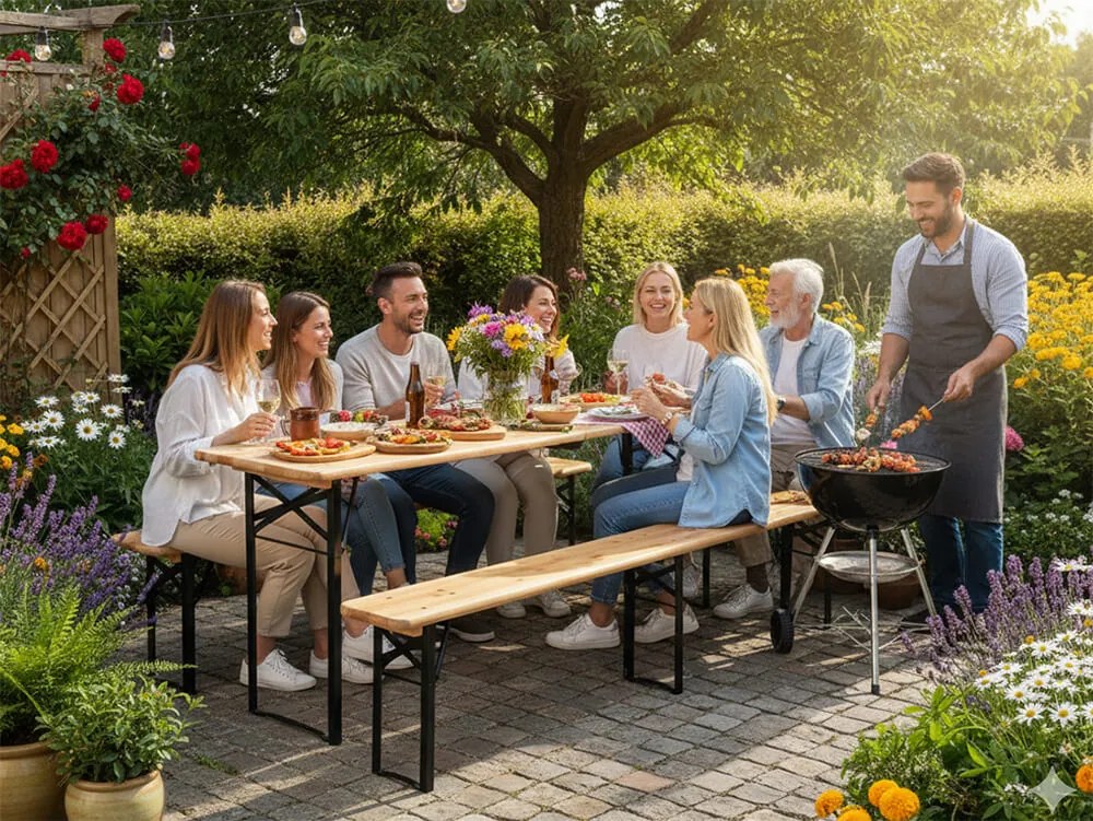 CH Skladací pivný set Banquet 3v1