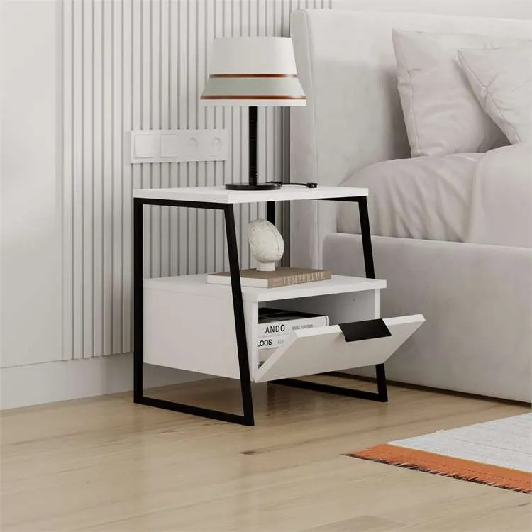 Noční stolek Houseland Pal bílý