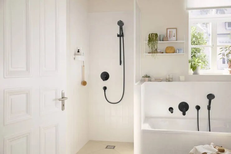 Hansgrohe Rebris S, sprchová batéria pod omietku pre iBox universal, čierna matná, HAN-72667670