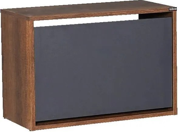 Botník (skrinka na topánky) Tosina 1 (orech oslo + antracit). Akcia -13%. Vlastná spoľahlivá doprava až k Vám domov. 1094529