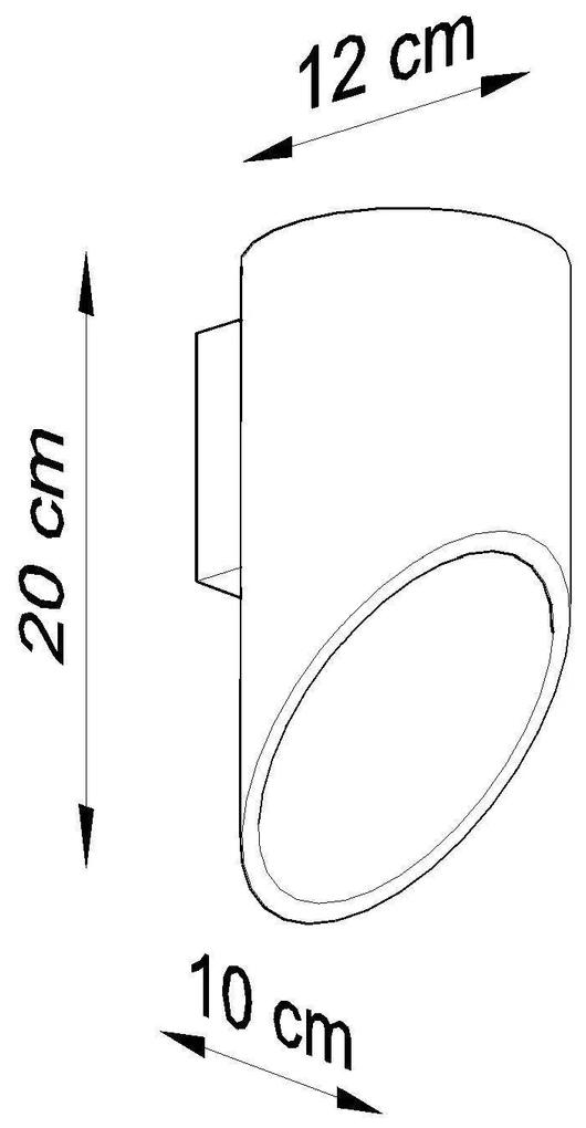 Nástenné svietidlo Penne, 1x biele kovové tienidlo