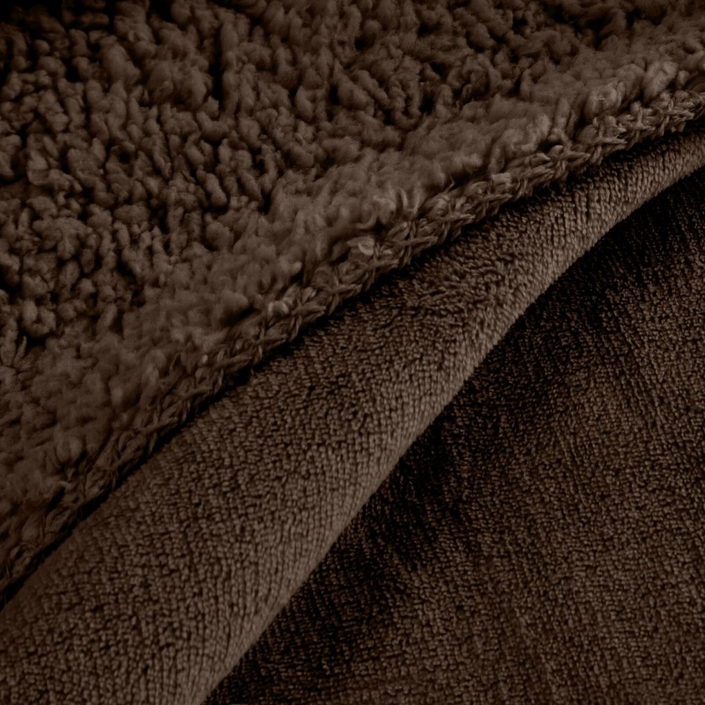 BUKLÉ DEKA TEDY 200X220 CM TMAVOHNEDÁ