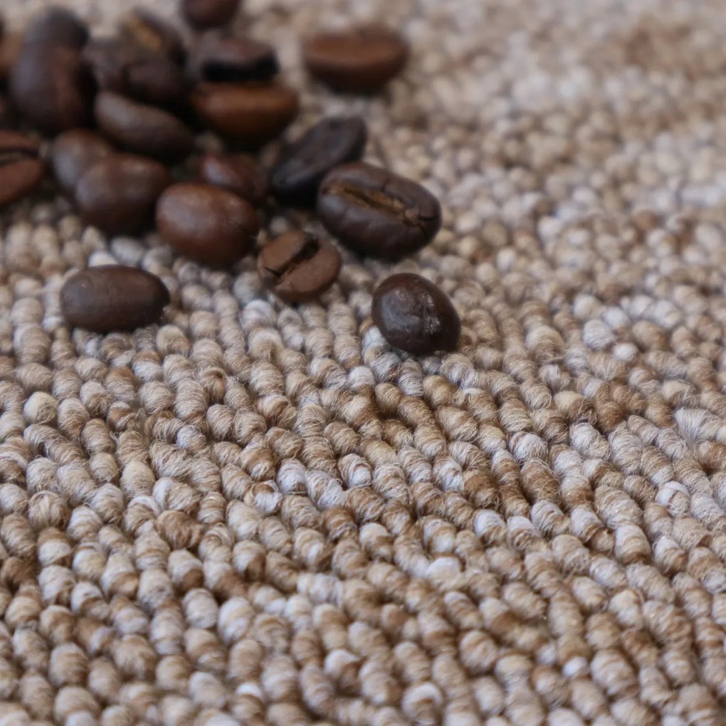 AKCIA: 100x630 cm Metrážny koberec Balance 91 sv. hnedý, šíře, hnedá, filc, chodba / predsieň, Spoltex