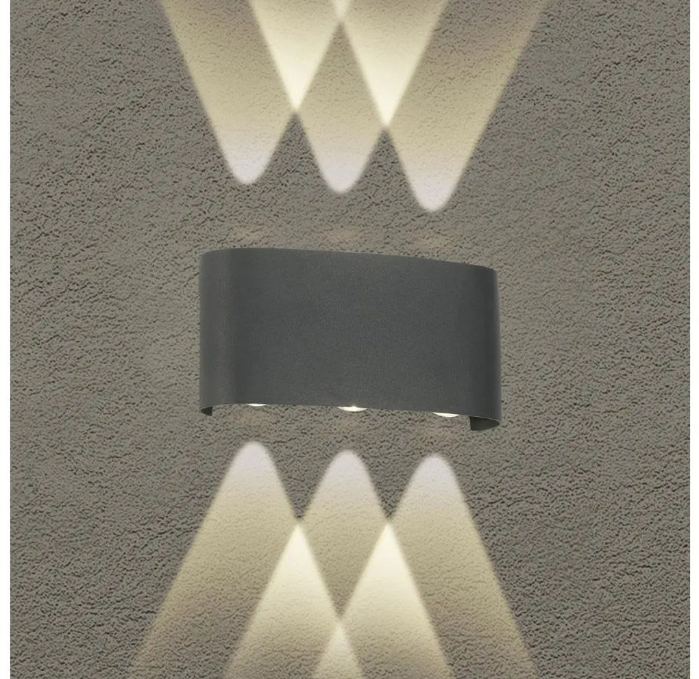 Brilagi - LED vonkajšie nástenné svietidlo FLAREBOX LED/6W/230V antracit IP65