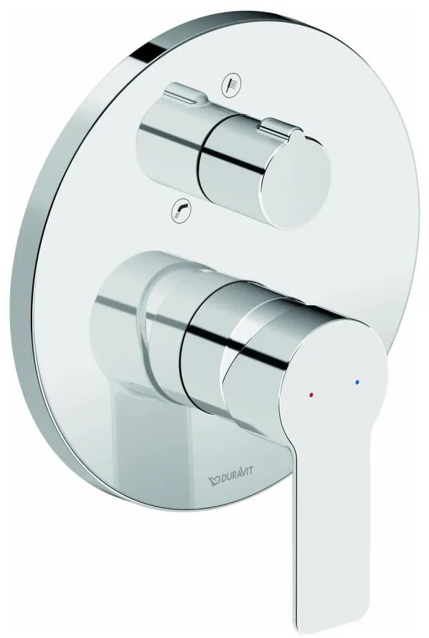 Duravit DC5210012010-Vaňová batéria pre podomietkovú inštaláciu D-CODE, lesklý chróm