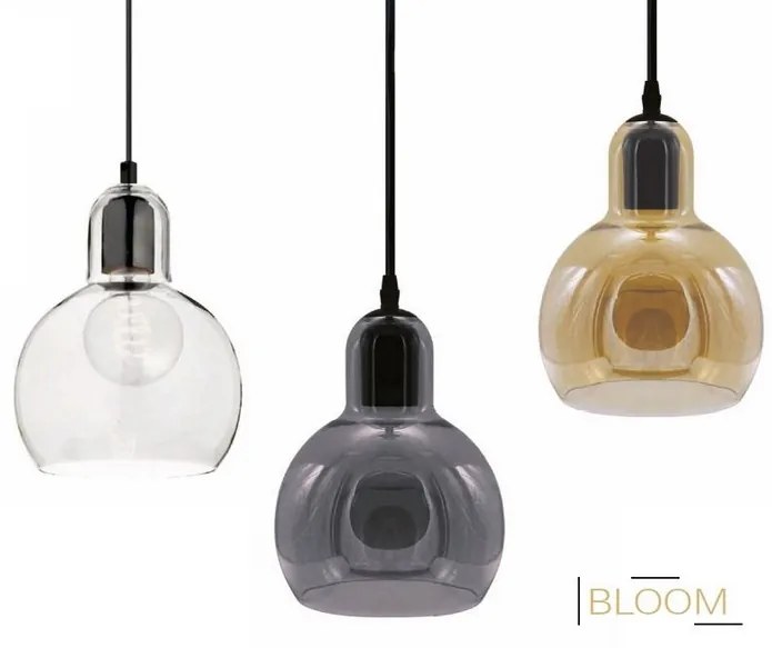 ACA DECOR Závesné stropné svietidlo BLOOM max. 40W/E27/230V/IP20, čierne