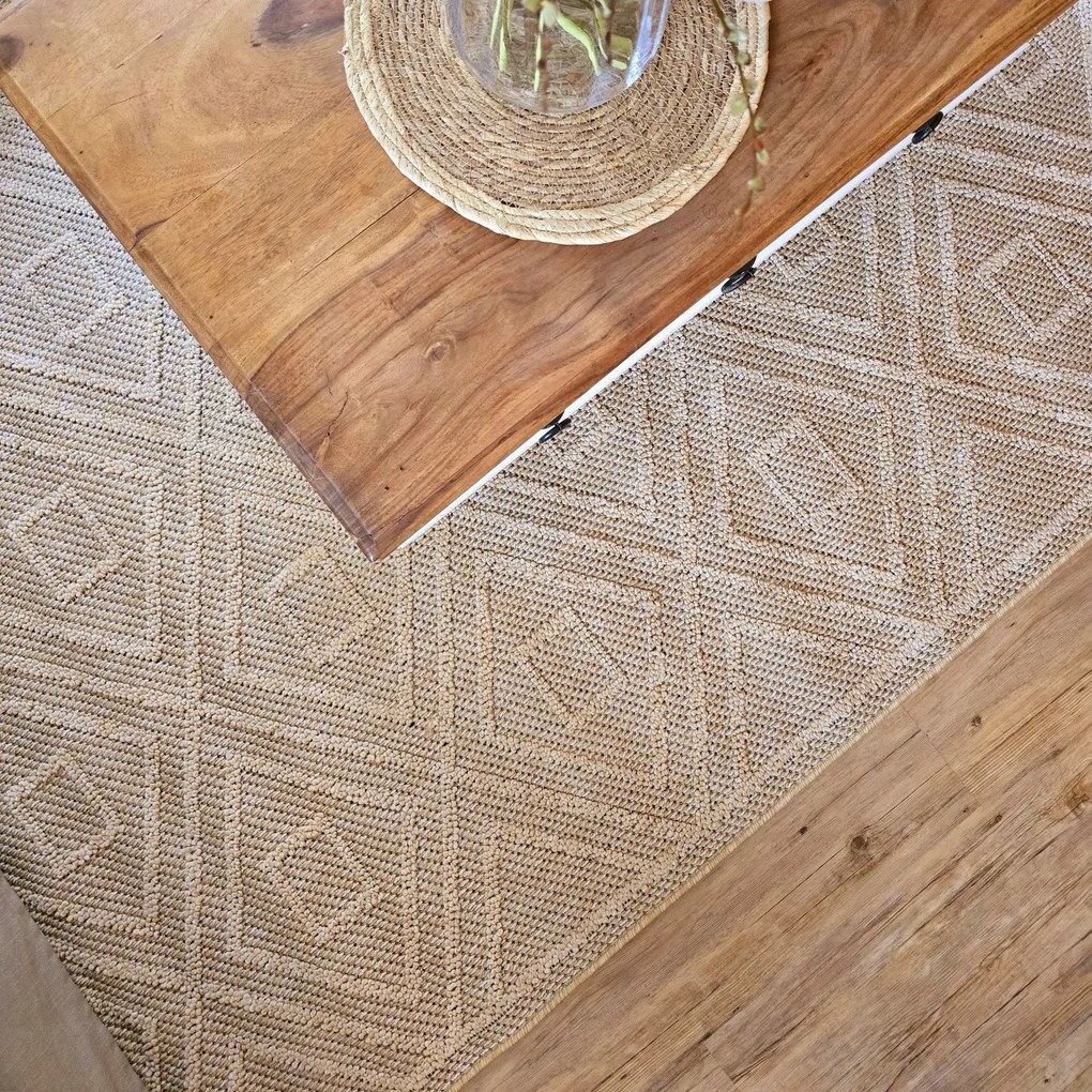 Ayyildiz, DOPREDAJ: 80x150 cm Kusový koberec Patara 4956 Beige – na ven i na doma, 80x150, béžová, chodba / predsieň