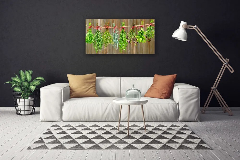 Obraz Canvas Sušené byliny listy príroda 125x50 cm