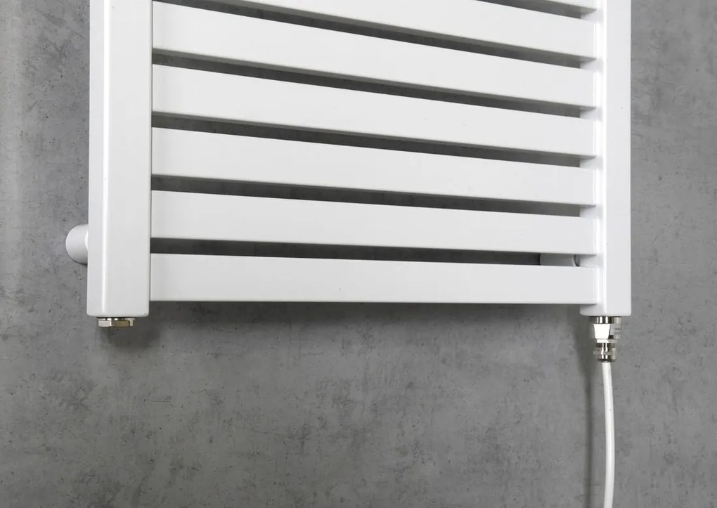 Aqualine Aqualine, TONDI-E elektrické vykurovacie teleso, rovné, 450x970 mm, 300W, biela, DE450T