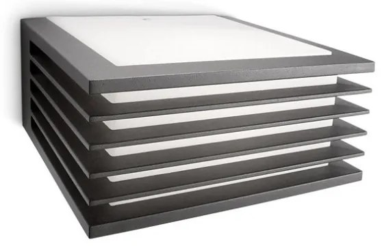 Philips - Vonkajšie nástenné svietidlo SHADES 1xE27/15W/230V IP44 antracit