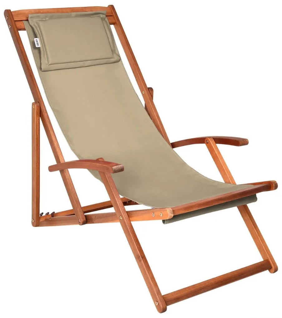 Záhradné lehátko SIENA, 65x87x102cm, bežová Jurhan