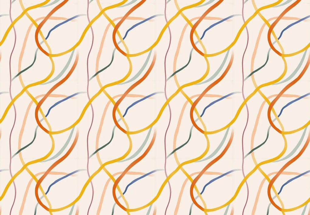 Fototapeta - Minimalistické farebné línie (147x102 cm)