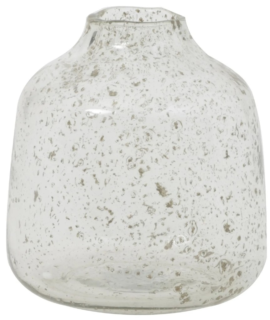 Sklenená váza DEONI stone finish clear S