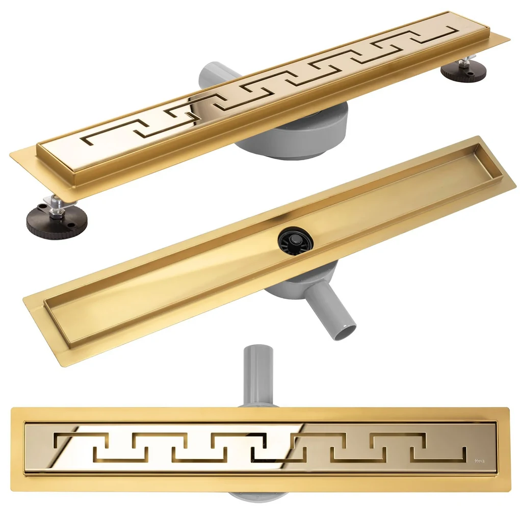 Rea Pro, lineárny odtokový žľab 70cm GREEK, zlatá lesklá, REA-G8028