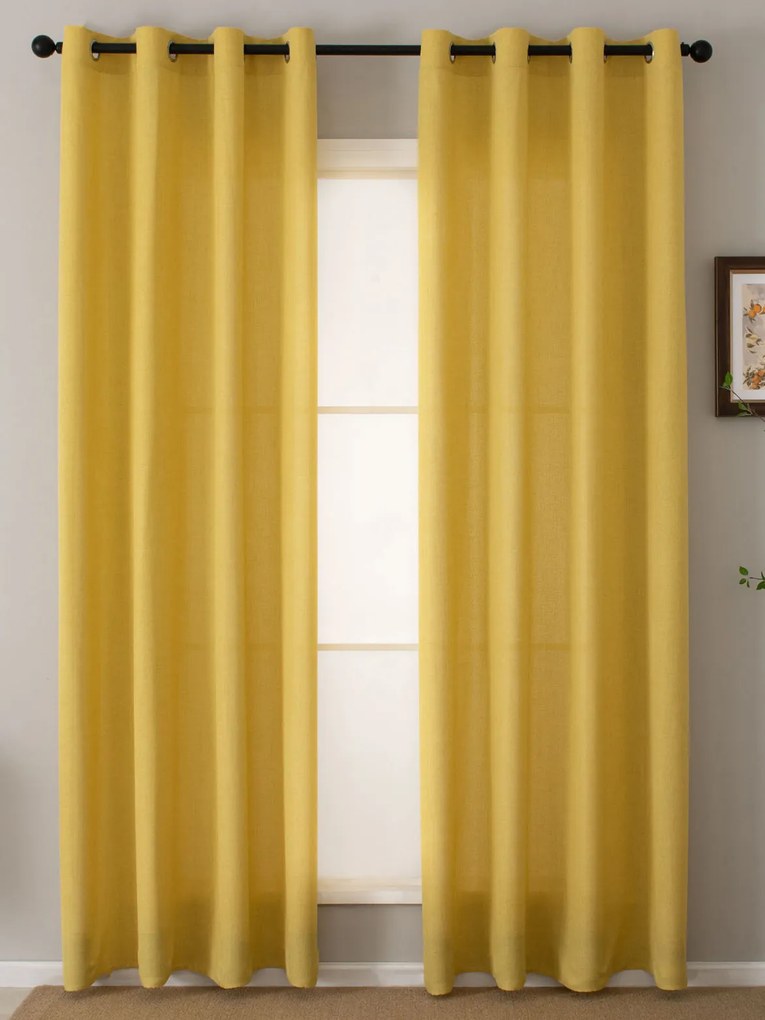 Závesy Zara horčicová – 140 × 280 cm (2 ks)