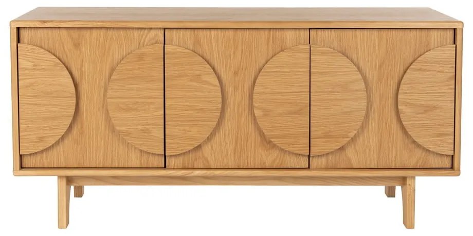 Nízka komoda v dekore duba v prírodnej farbe 120x58 cm Groove - Zuiver