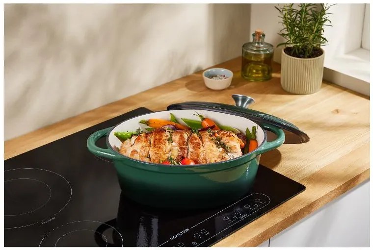 Silvercrest® Liatinový pekáč, 4,8 l (zelená) (100393103)