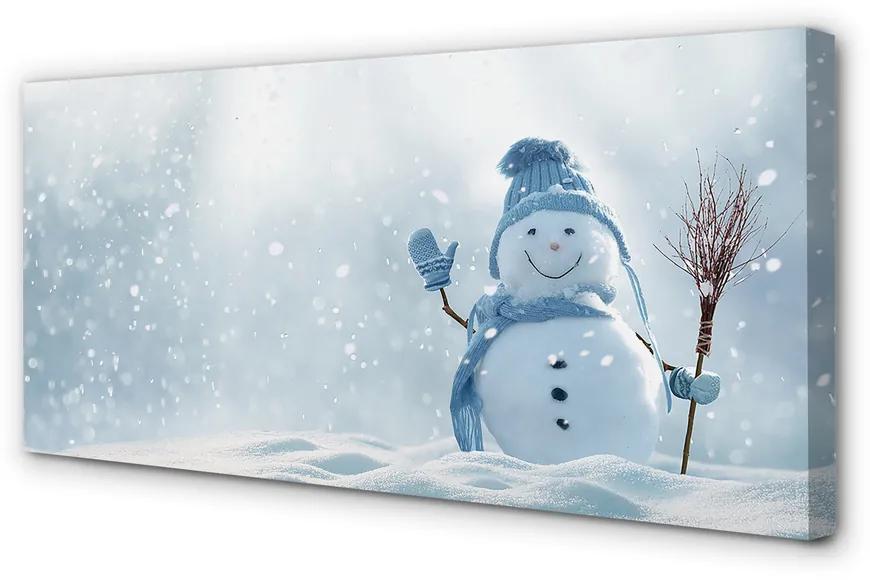 Obraz na plátne snehuliak sneh 100x50 cm