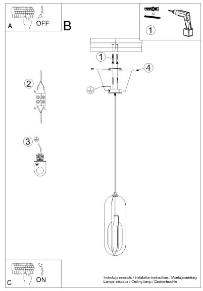Sollux SL.1360 - Luster na lanku NICUS 1xE27/15W/230V biela