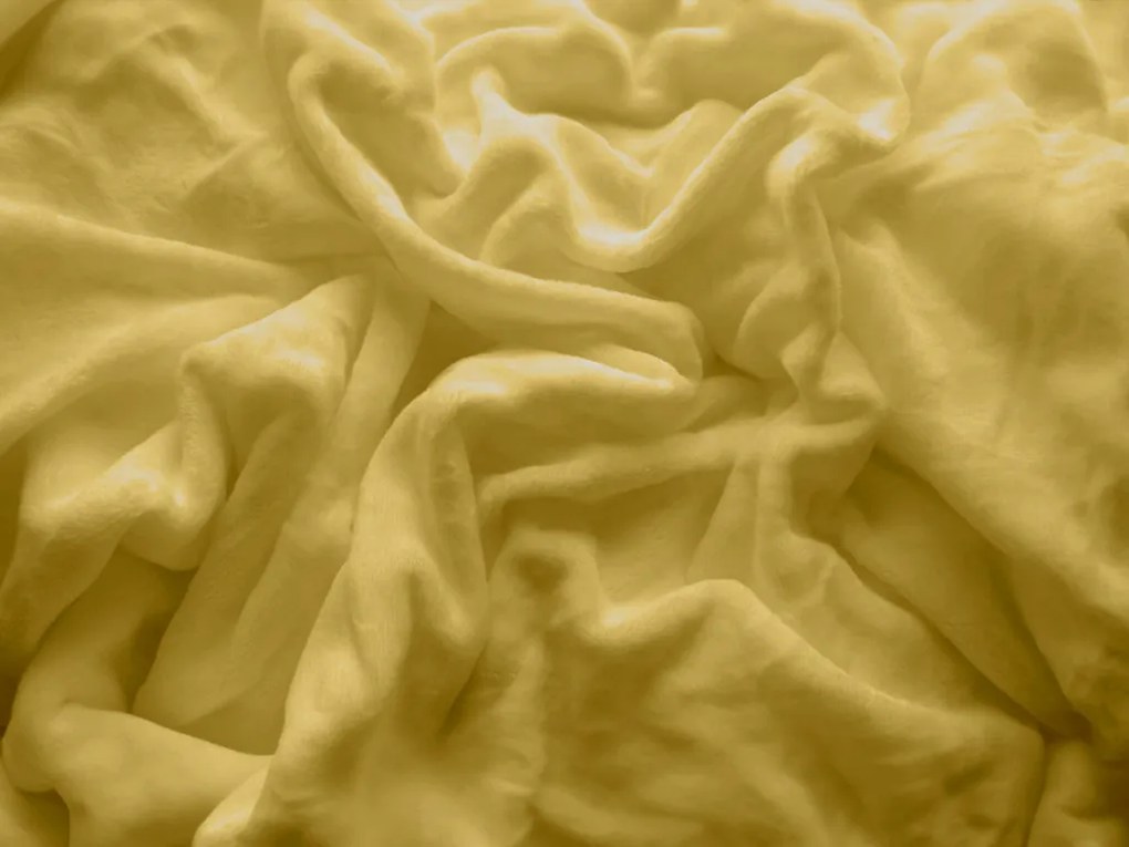 Plachta mikroplyš SOFT 90x200 cm horčicová