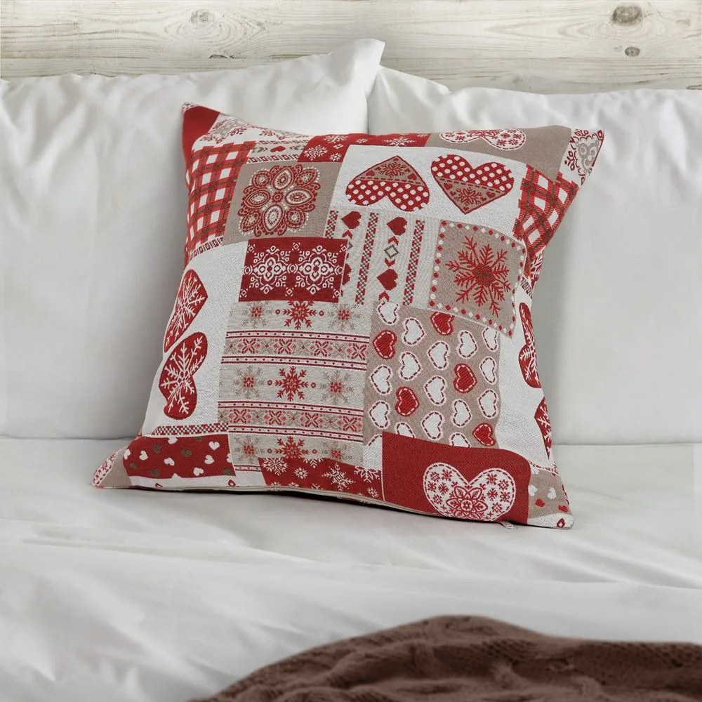 Polášek Obliečka na vankúšik so zimnými motívmi - Cuoricino | 50 x 50 cm