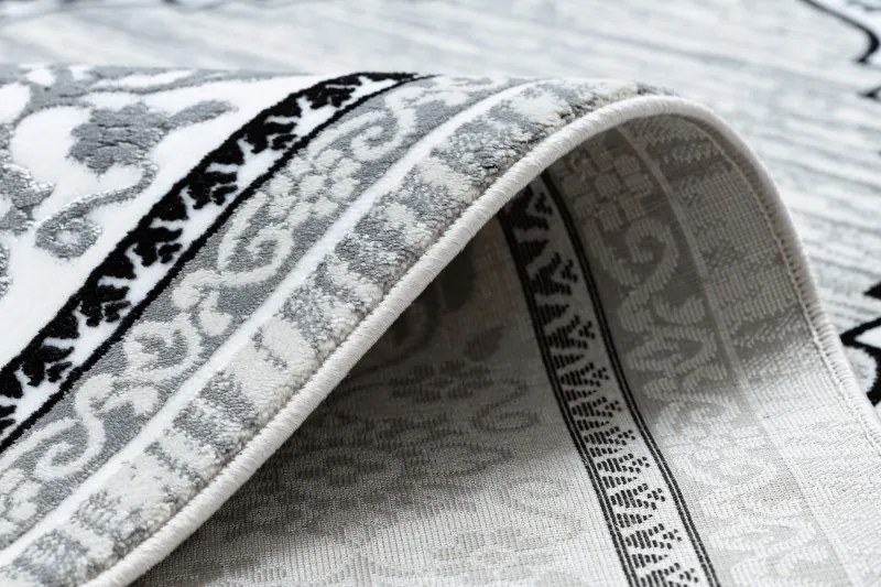Dywany Łuszczów 80x150 cm Kusový koberec Gloss 8490 52 Ornament ivory/grey, šedá, chodba / predsieň