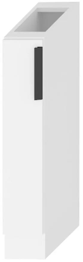 Kuchynská skrinka Denis d15 cargo + kôš biely satén mat