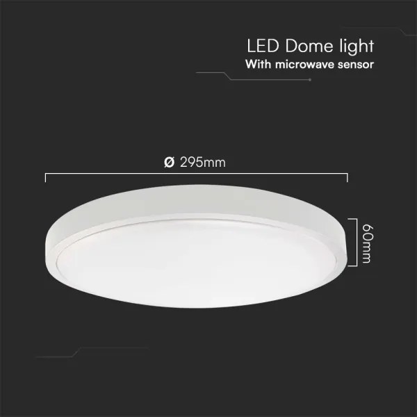 LED Kúpeľňové stropné svietidlo so senzorom LED/18W/230V 3000K IP44 biela