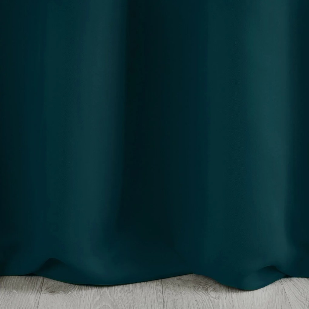 ZATEMŇOVACÍ ZÁVES NA PÁSKE BLACKOUT 135X270 CM TMAVÁ TYRKYSOVÁ