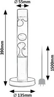 Rabalux 76028 dekoratívna lávová stolná LED lampa Lavastic, červená