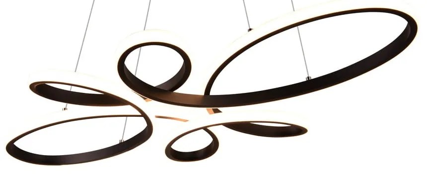 Čierne LED závesné svietidlo Fly – Trio