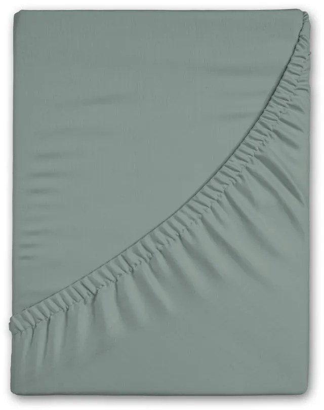 Zelená napínacia flanelová plachta 180x200 cm – Good Morning