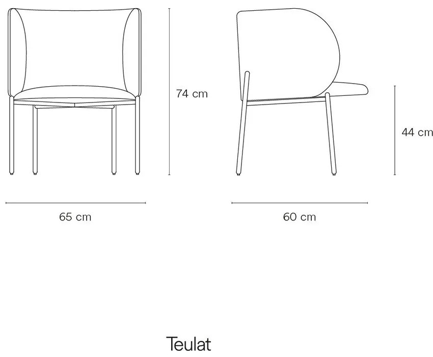 Oranžové kreslo z imitácie kože Mogi - Teulat