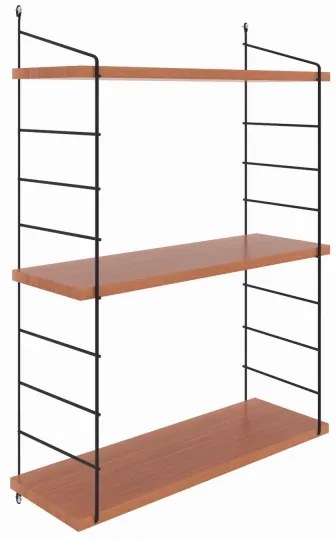 Nástenná polica ARMONI 85x72 cm hnedá/čierna