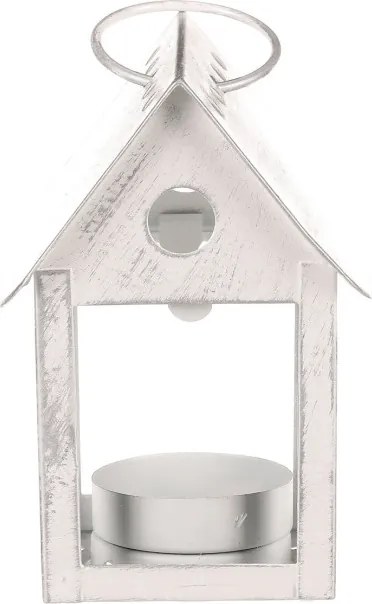 Lampáš vtáčia búdka s LED osvetlením biely LUC318