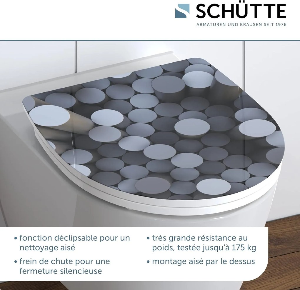 Eisl Sanitär WC sedadlo Duroplast Soft Close Round Dips High Gloss 82593