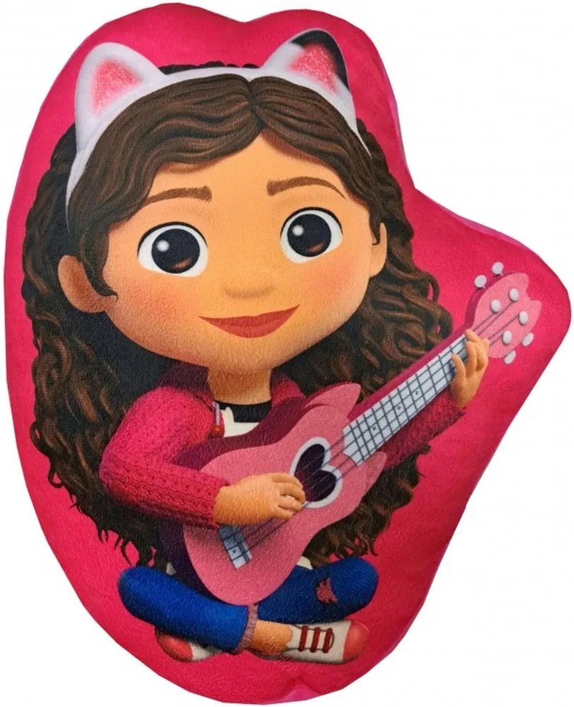 Obojstranný tvarovaný 3D vankúš Gábinin kúzelný domček - Gabby's Dollhouse - 38 x 32 cm