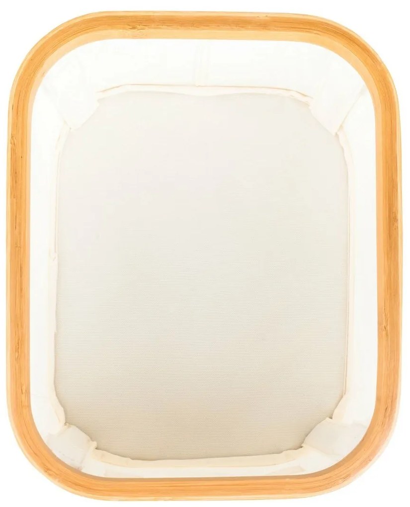 Úložný box G21 24 x 30 x 15 cm, bambusový s vekom, béžový