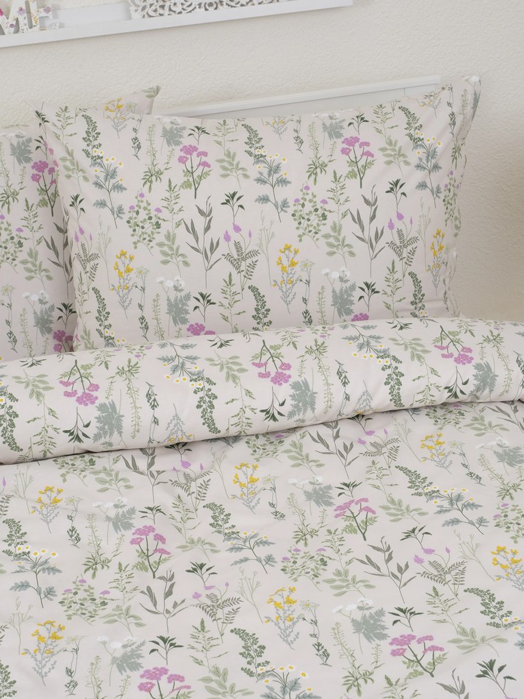 Predĺžené bavlnené obliečky Renforcé - Bianca béžová