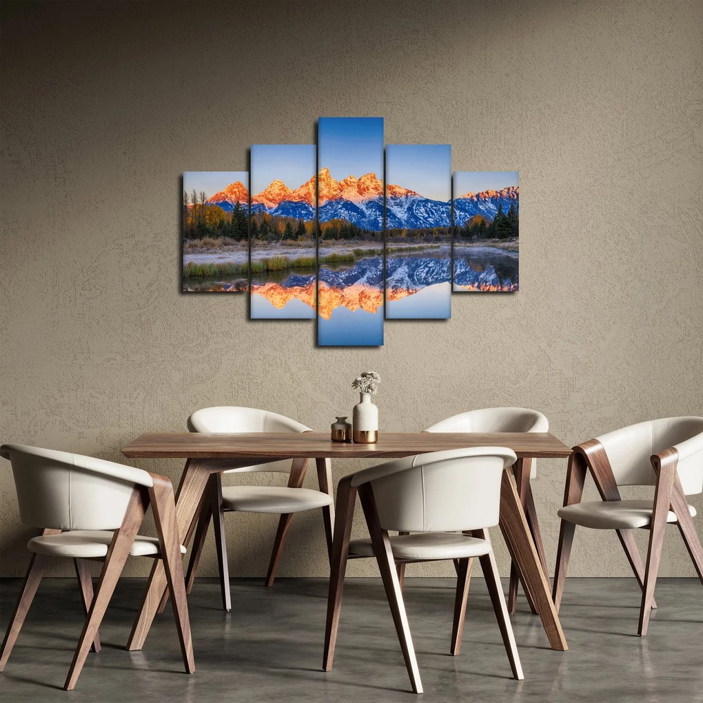 Obraz zasnežených horských štítov (150x105 cm)