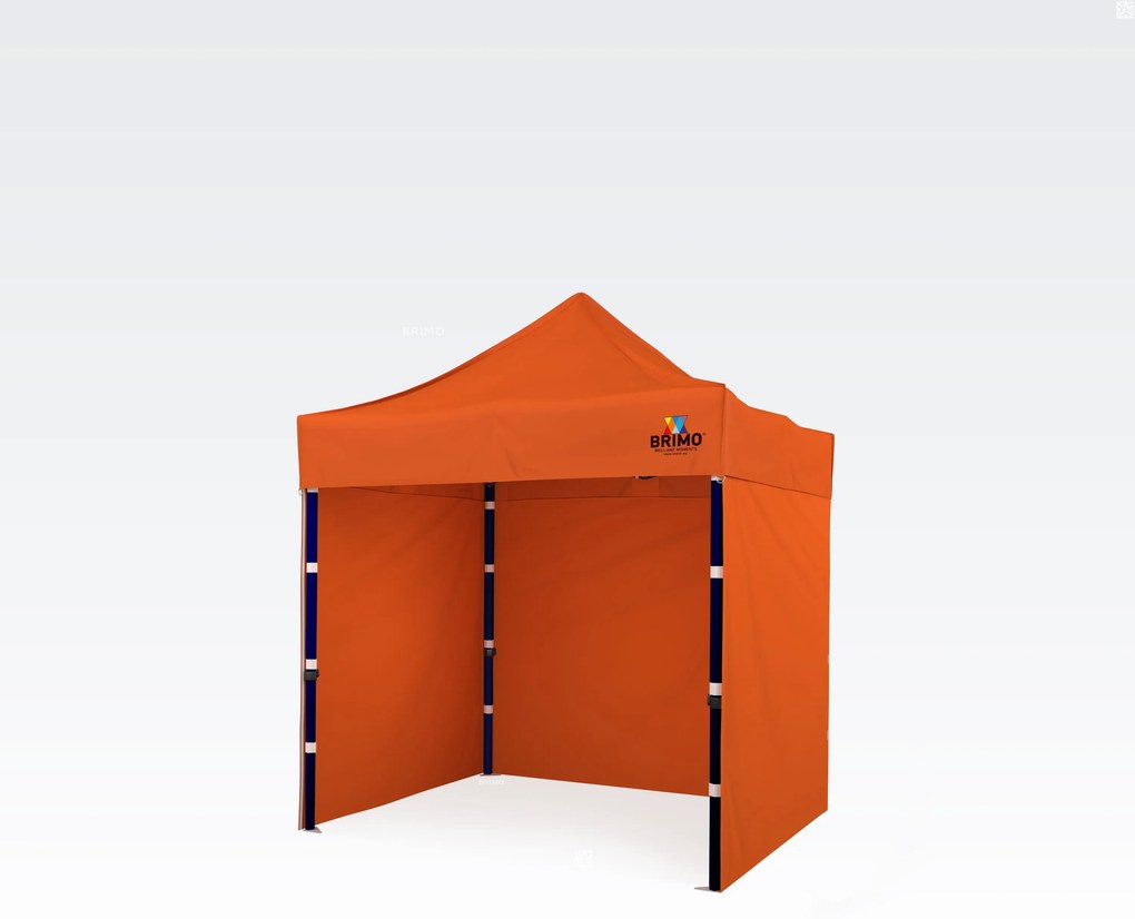 BRIMO Párty stan 2x2 m s 3 Stenami: Nožnicový Oceľový Prístrešok na Záhradu - s 3 stenami - Oranžová 20