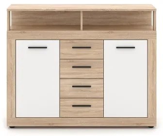 Komoda RUNA dub sonoma/biela