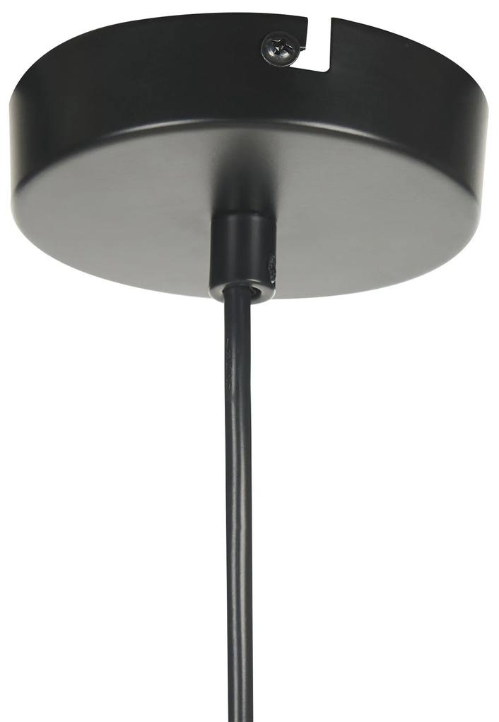 Sklenená závesná lampa čierna WAPITI Beliani