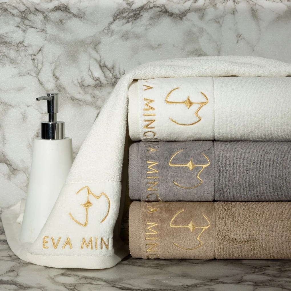 BAVLNENÝ UTERÁK EVA MINGE GAJA 30X50 CM SIVÁ