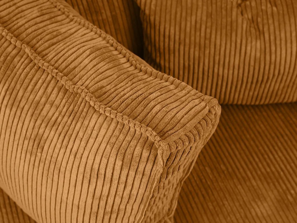 Horčicová rohová pohovka SMART COSARO, obojstranná + 2 vankúšiky ZDARMA